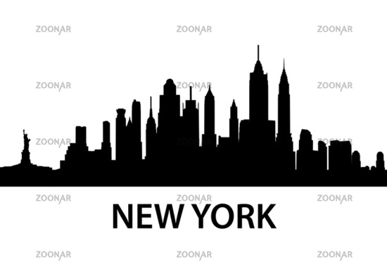 New York City Skyline Silhouette Skyline New York
