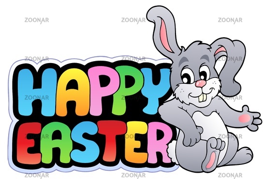 happy easter pictures to color. Happy Easter sign with happy