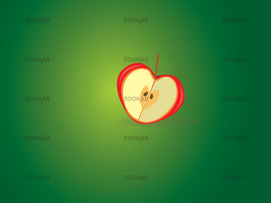 Wallpaper Of Heart Shape. with heart-shaped apple