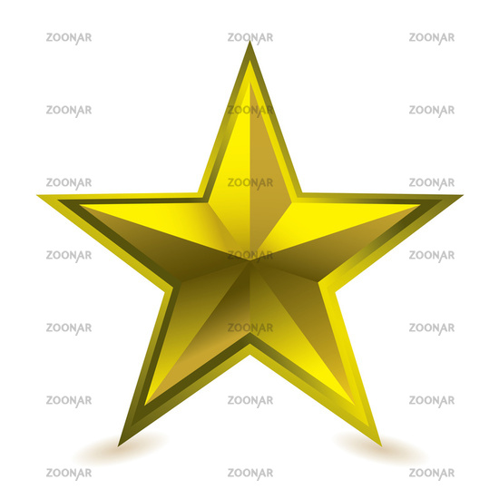gold star icon. Gold star award