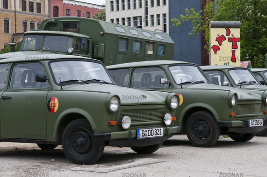 Alte DDR Armeefahrzeuge der Marke Trabant Berlin Deutschland Old GDR 