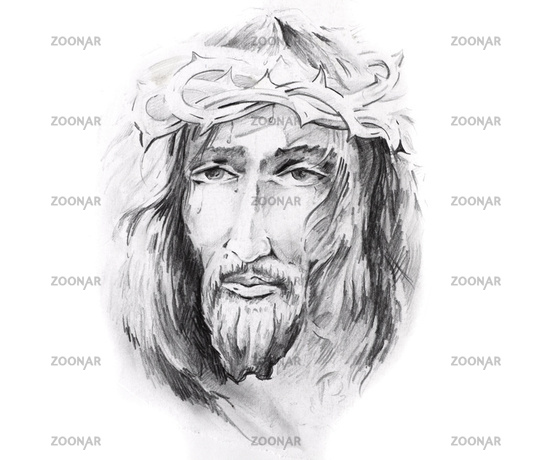 Abstract Jesus Tattoo
