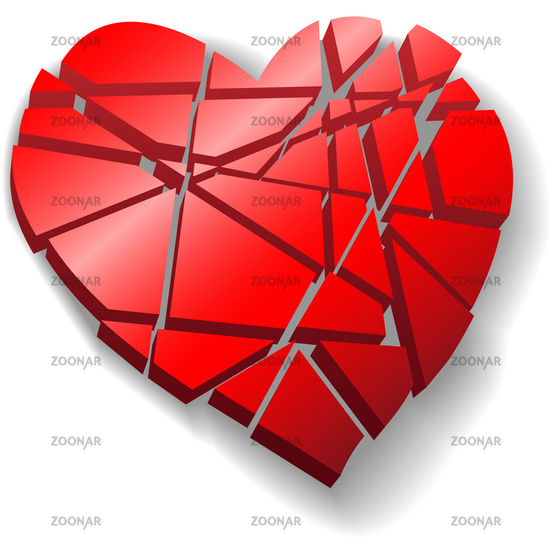 broken love heart symbol