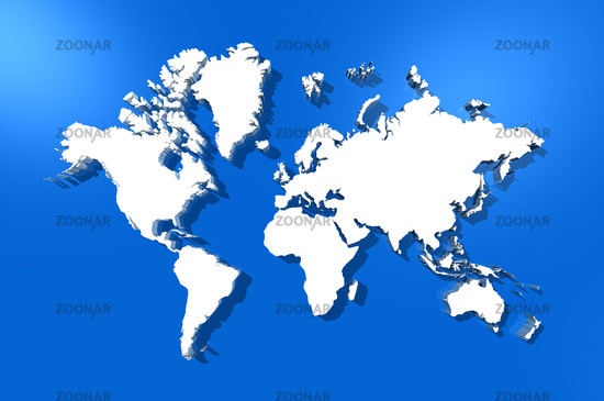 World Map Blue Background. world map